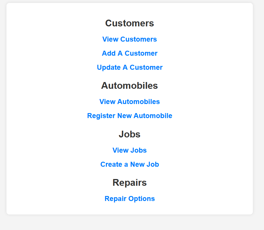 Link to autobody database