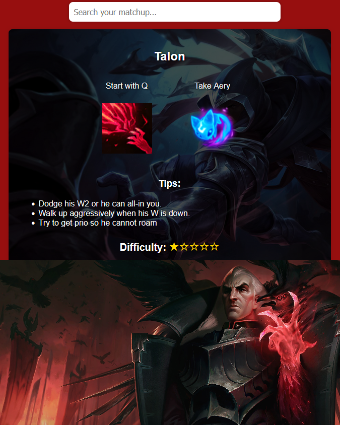 Image of Swain Matchups